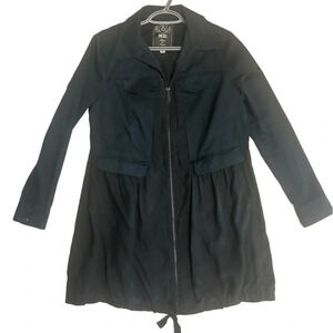 Diesel woman’s long vintage crepe bottom navy and black coat  mint condition M